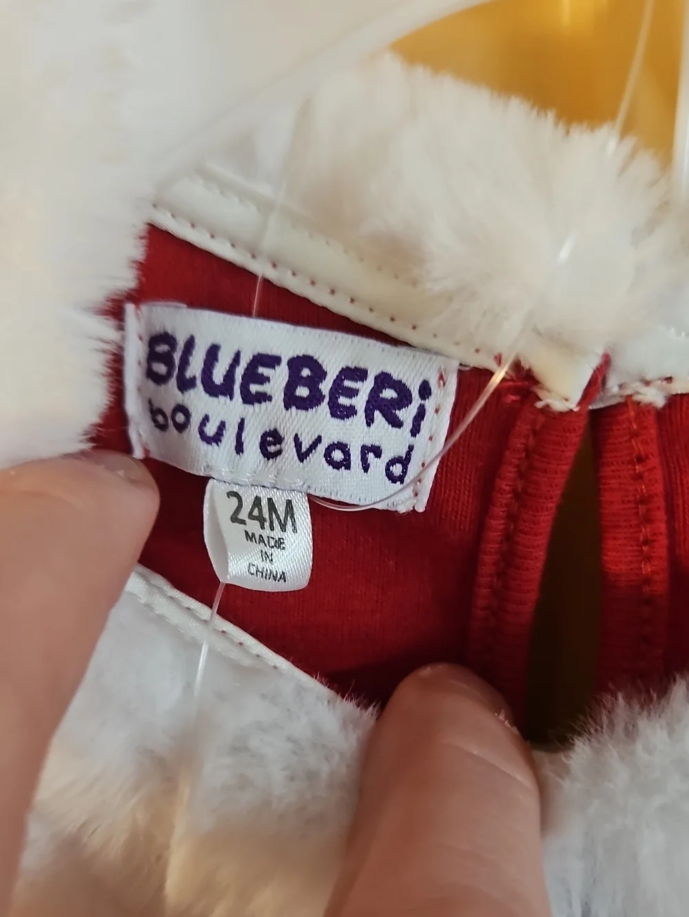 BLUEBERI BOULEVARD BABY TWO PIECE SANTA OUTFIT: DRESS/LEGGINGS: SIZE 24 MTH